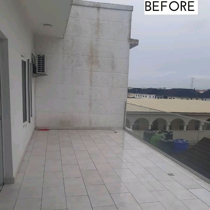 Before image of patio remodeling in Lagos